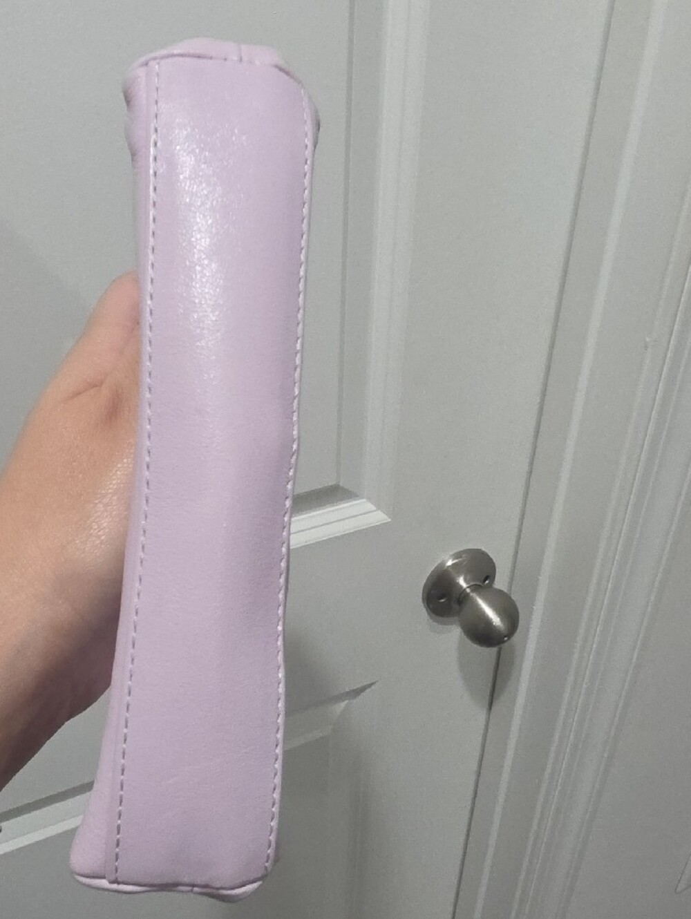 Coach Lilac Leather Wristlet Clutch with Gold Hardware - Picture 8 of 9